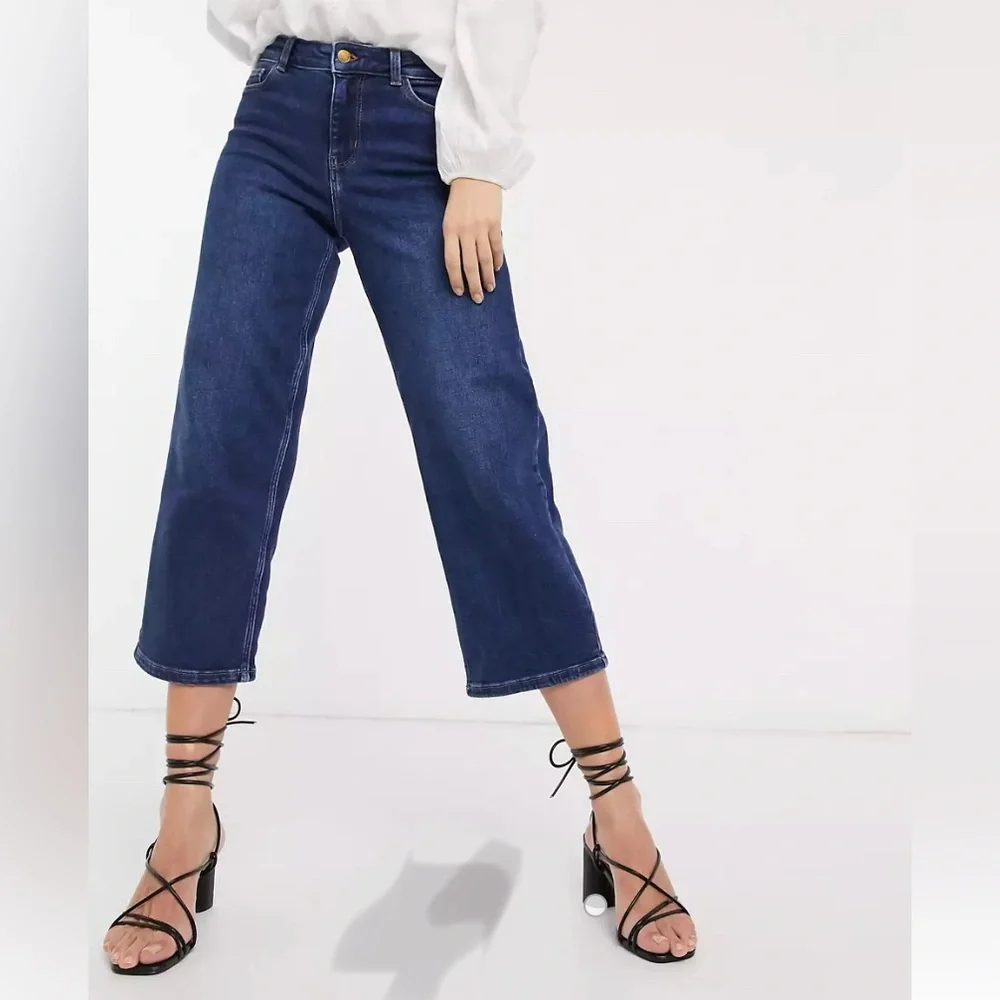 🌹2x$14 Pieces cropped wide-leg jeans - Picture 1 of 3